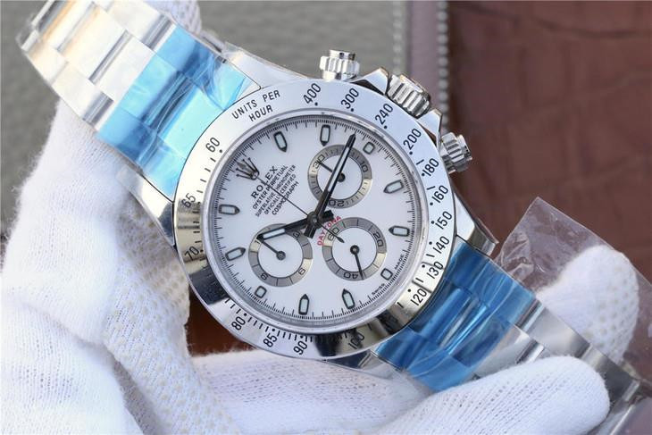Rolex Daytona 116520 40mm Blanc Montre Homme – Image 3
