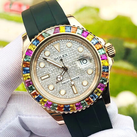 Rolex Yacht-Master 116655 40mm Diamond Face Montre Homme – Image 4