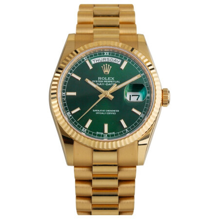 Rolex Day-Date 118238 36 mm Vert Montre Homme