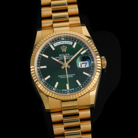 Rolex Day-Date 118238 36 mm Vert Montre Homme – Image 2