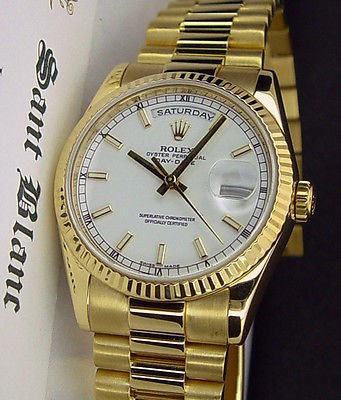 Rolex Day-Date 118238.5 36 mm Blanc Montre Homme – Image 2