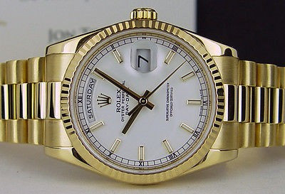 Rolex Day-Date 118238.5 36 mm Blanc Montre Homme – Image 3
