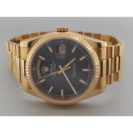 Rolex Day-Date 118238.9 36 mm Noir Montre Homme – Image 3