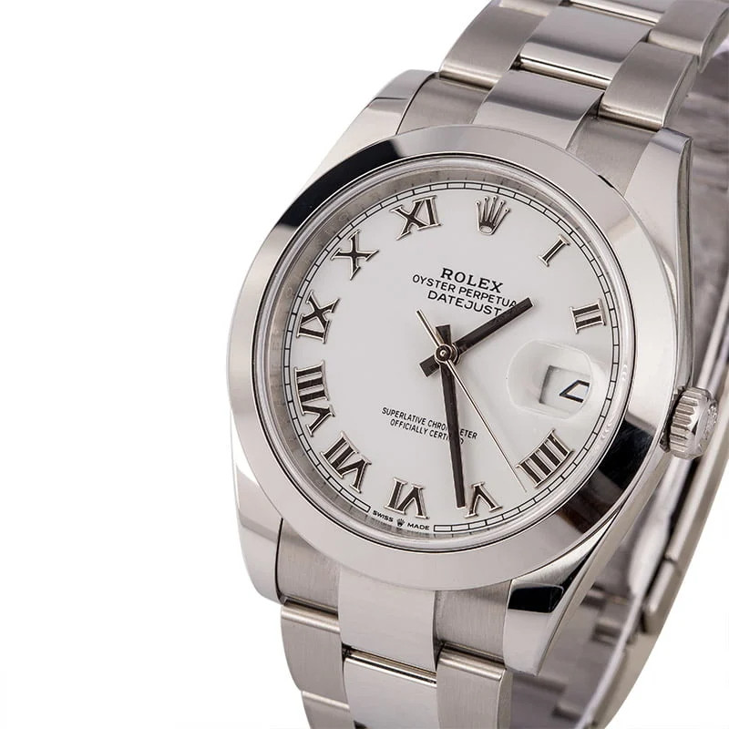 Rolex Datejust 126300 41mm Blanc Montre Unisexe – Image 3