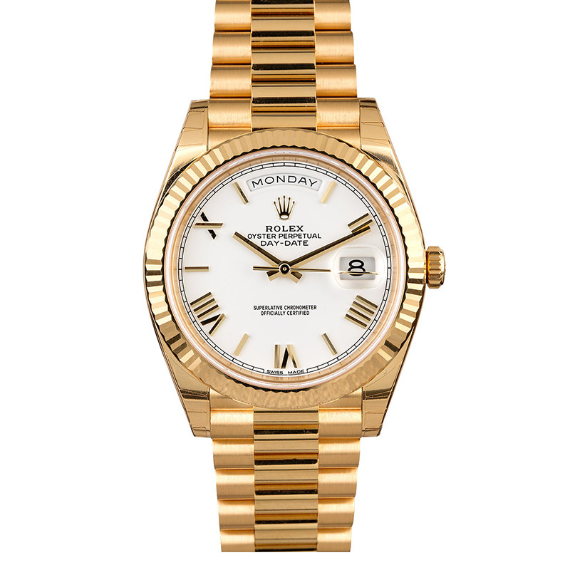 Rolex Day-Date 228238 40 mm Blanc Montre Homme
