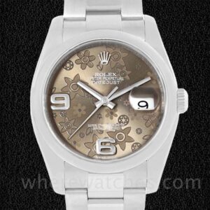 Rolex Datejust 116200BFAO Pour des hommes Cadran fleuri en bronze Automatique