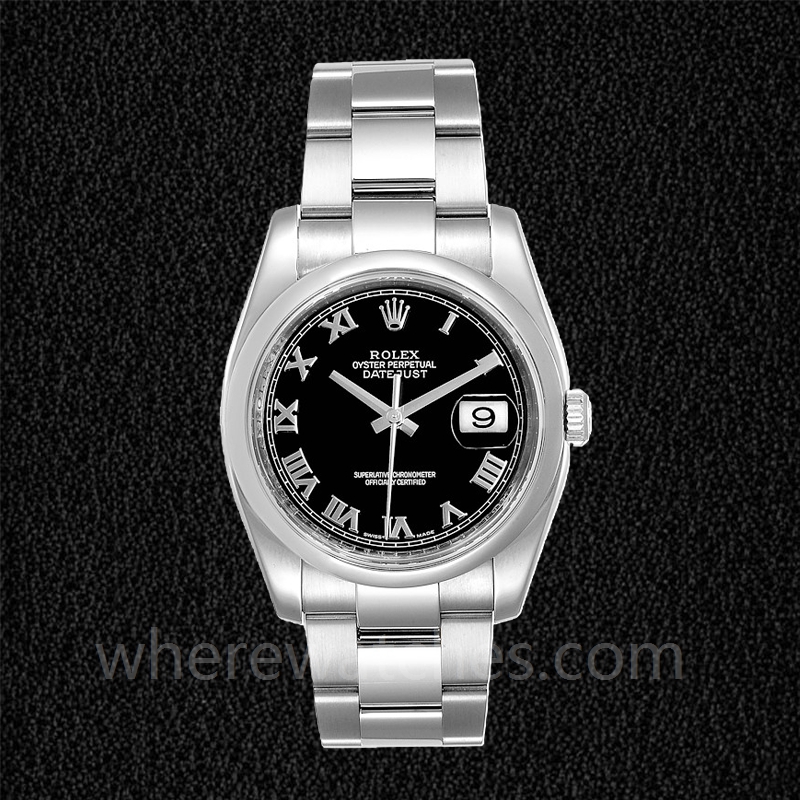Rolex Datejust Pour des hommes 116200BKRO Argenté Cadran Noir 36mm – Image 2
