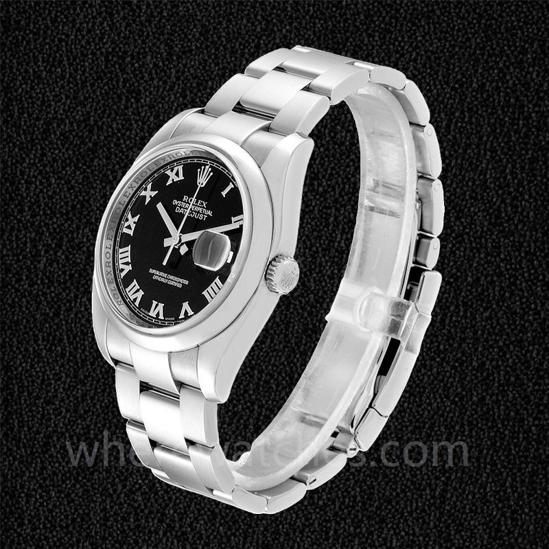 Rolex Datejust Pour des hommes 116200BKRO Argenté Cadran Noir 36mm – Image 3