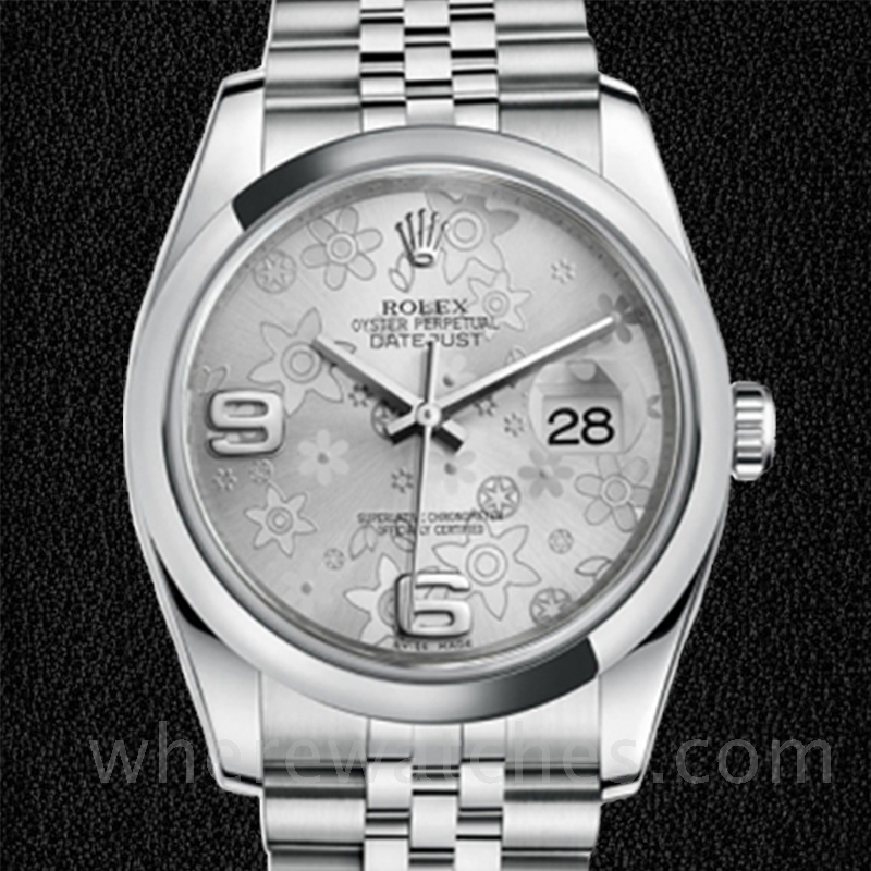Rolex Datejust Pour des hommes 116200SFAJ Automatique Cadran fleuri argenté