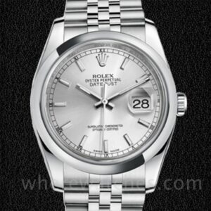 Rolex Datejust 116200SSJ Pour des hommes 36mm Cadran Argent Automatique