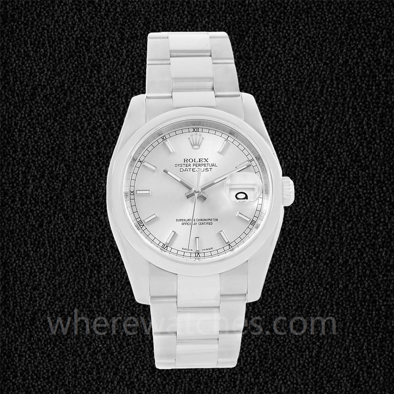 Rolex Datejust 116200SSO Pour des hommes Cadran fleuri argenté Argenté – Image 2