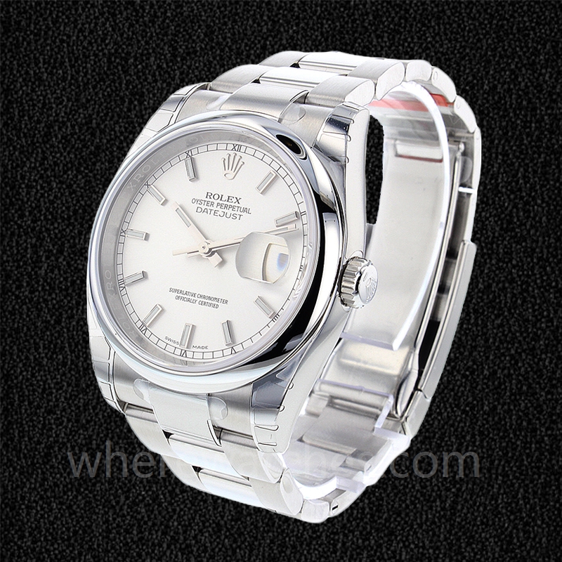 Rolex Datejust 116200SSO Pour des hommes Cadran fleuri argenté Argenté – Image 3