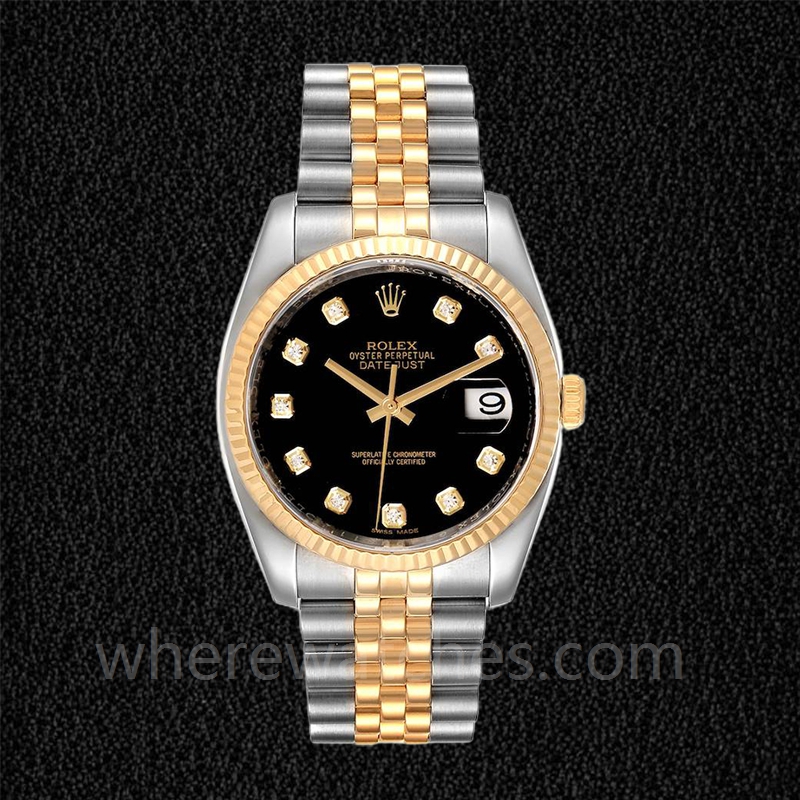 Rolex Datejust 116233BKDJ Pour des hommes Argenté Bracelet – Image 2