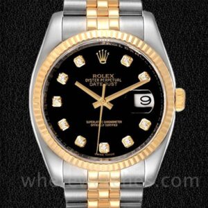 Rolex Datejust 116233BKDJ Pour des hommes Argenté Bracelet