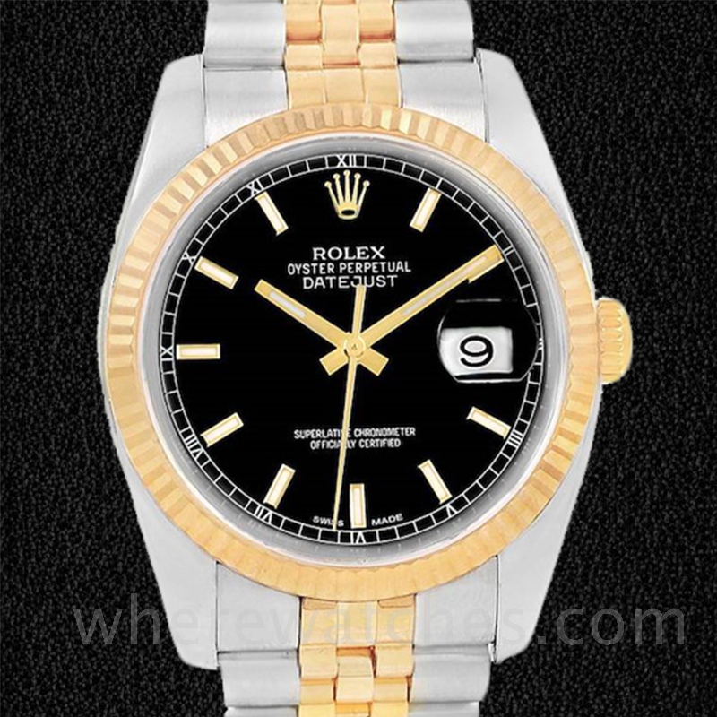 Rolex Datejust 116233BKSJ Pour des hommes Bracelet Automatique