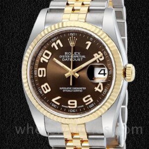 Rolex Datejust 116233BRAJ Pour des hommes Argenté 36mm