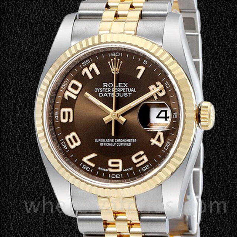Rolex Datejust 116233BRAJ Pour des hommes Argenté 36mm