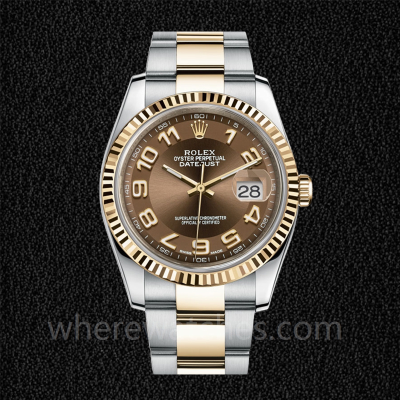 Rolex Datejust 116233BRAO Pour des hommes Automatique Oysterlock Cadran Marron – Image 2