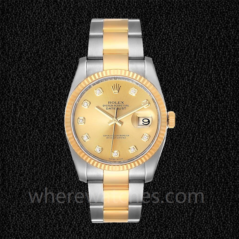 Rolex Datejust 116233CDO Pour des hommes 36mm Cadran Champagne Oysterlock – Image 2