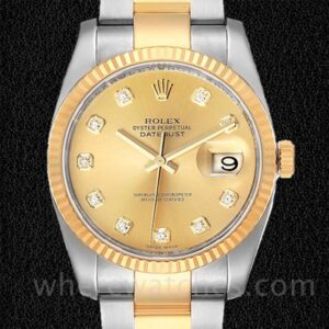 Rolex Datejust 116233CDO Pour des hommes 36mm Cadran Champagne Oysterlock