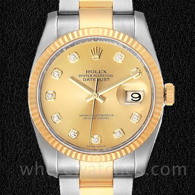 Rolex Datejust 116233CDO Pour des hommes 36mm Cadran Champagne Oysterlock
