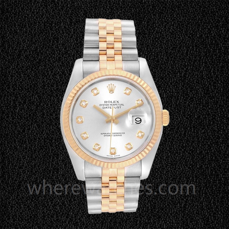 Rolex Datejust Pour des hommes 116233SDJ Bracelet 36mm Argenté – Image 2