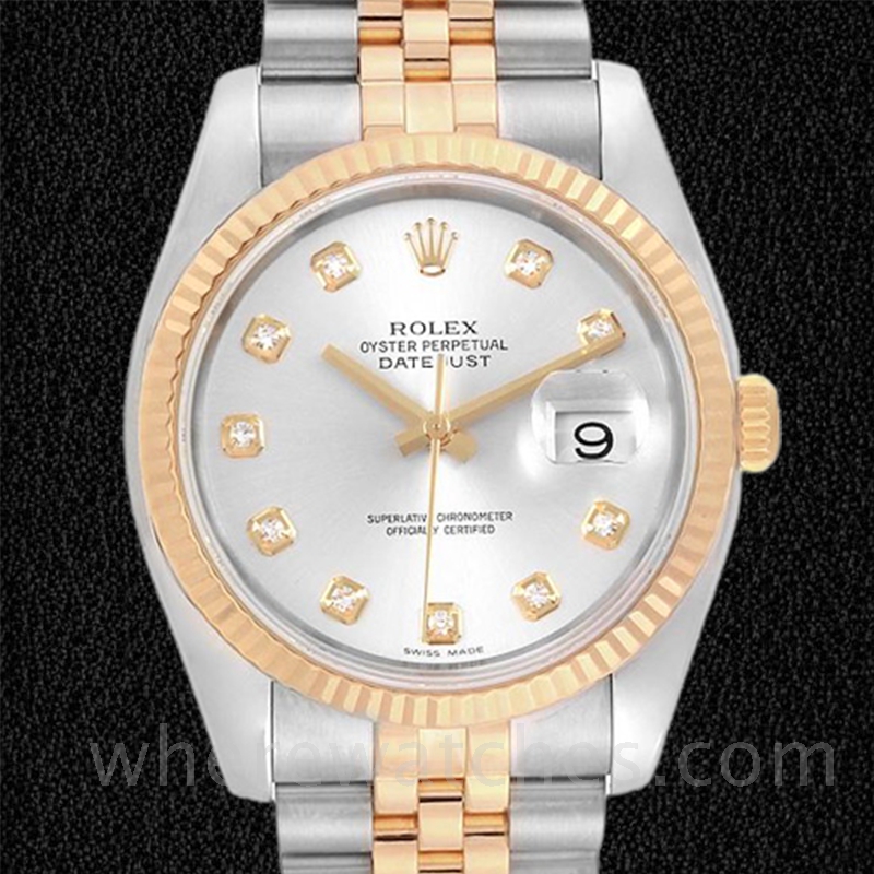 Rolex Datejust Pour des hommes 116233SDJ Bracelet 36mm Argenté