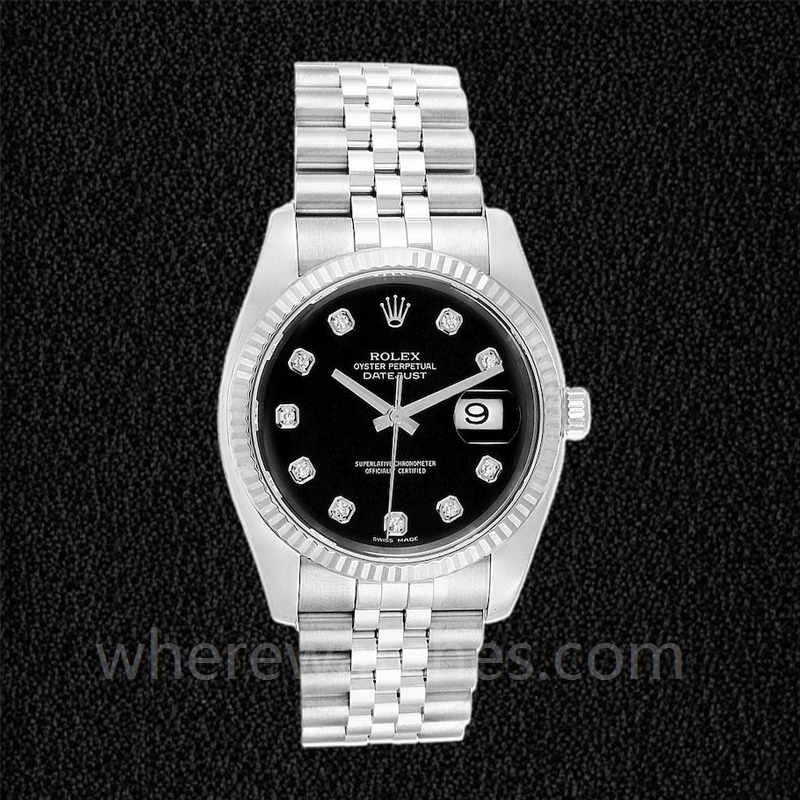 Rolex Datejust Pour des hommes 116234BKDJ Bracelet Automatique – Image 2