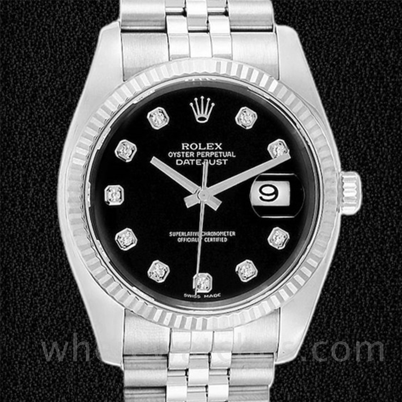 Rolex Datejust Pour des hommes 116234BKDJ Bracelet Automatique