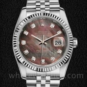 Rolex Datejust 116234BKMDJ Pour des hommes Argenté Bracelet 36mm