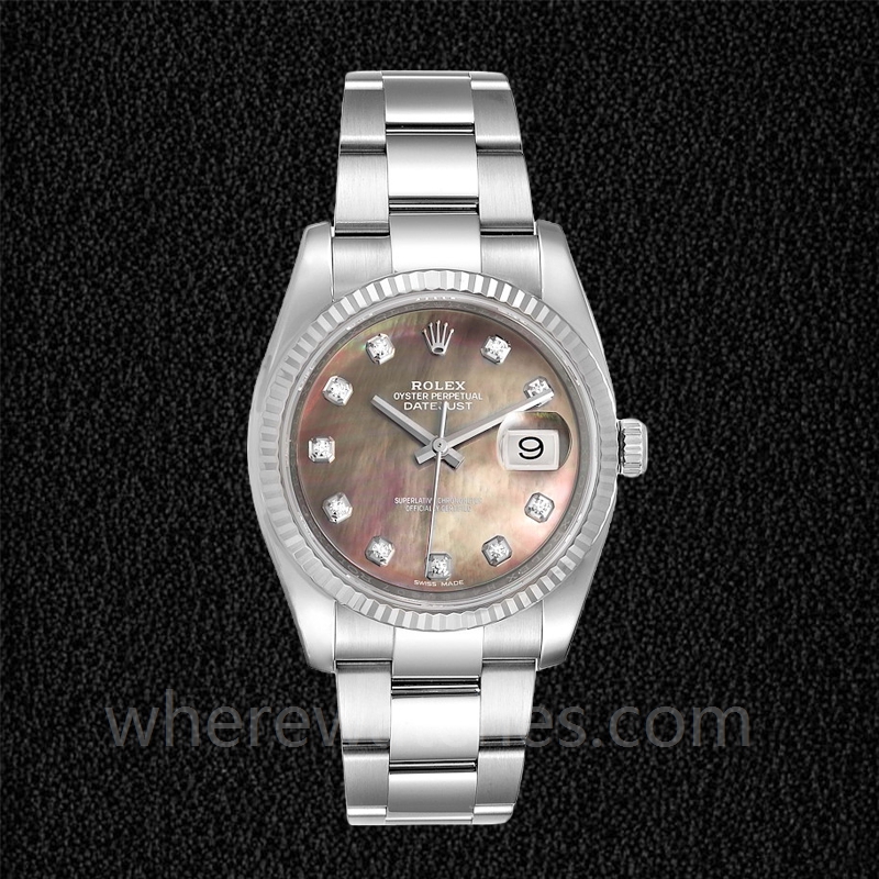 Rolex Datejust Pour des hommes 116234BKMDO Cadran en nacre 36mm Oysterlock – Image 2