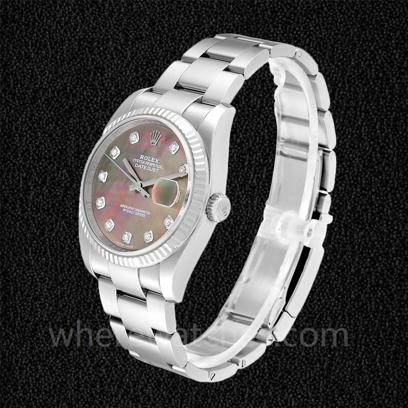 Rolex Datejust Pour des hommes 116234BKMDO Cadran en nacre 36mm Oysterlock – Image 3