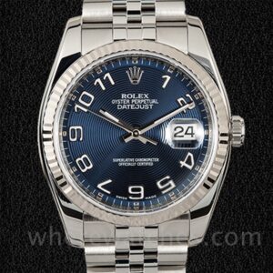 Rolex Datejust 116234BLCAJ Pour des hommes Cadran concentrique bleu 36mm