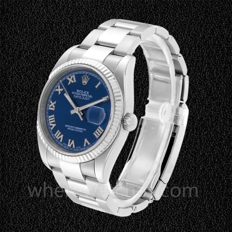 Rolex Datejust Pour des hommes 116234BLRO Argenté Oysterlock – Image 3