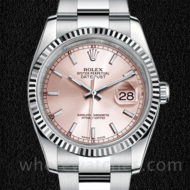 Rolex Datejust 116234-0120 Pour des hommes Oysterlock Automatique Cadran rose