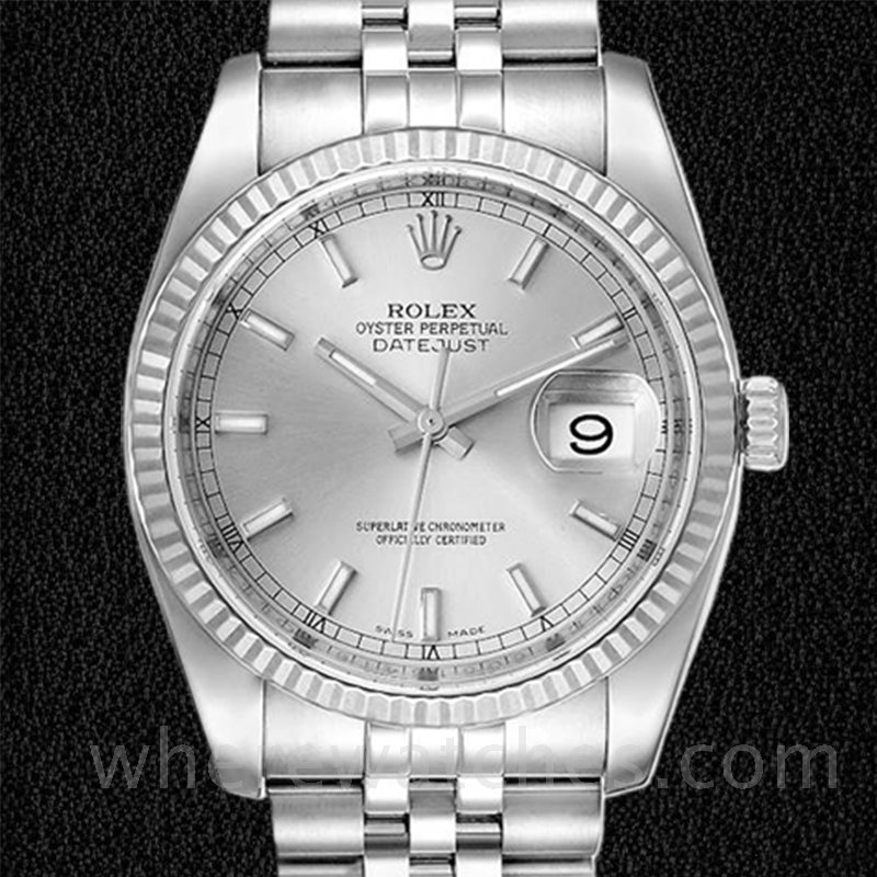 Rolex Datejust Pour des hommes 116234SSJ Cadran Argent Bracelet