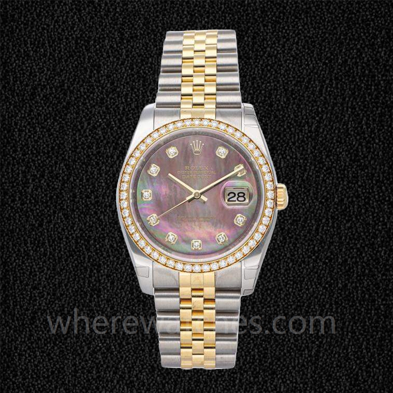 Rolex Datejust Pour des hommes 116243BKMDJ Nacre Argenté 36mm – Image 2