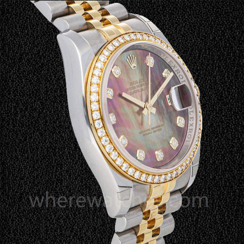 Rolex Datejust Pour des hommes 116243BKMDJ Nacre Argenté 36mm – Image 3