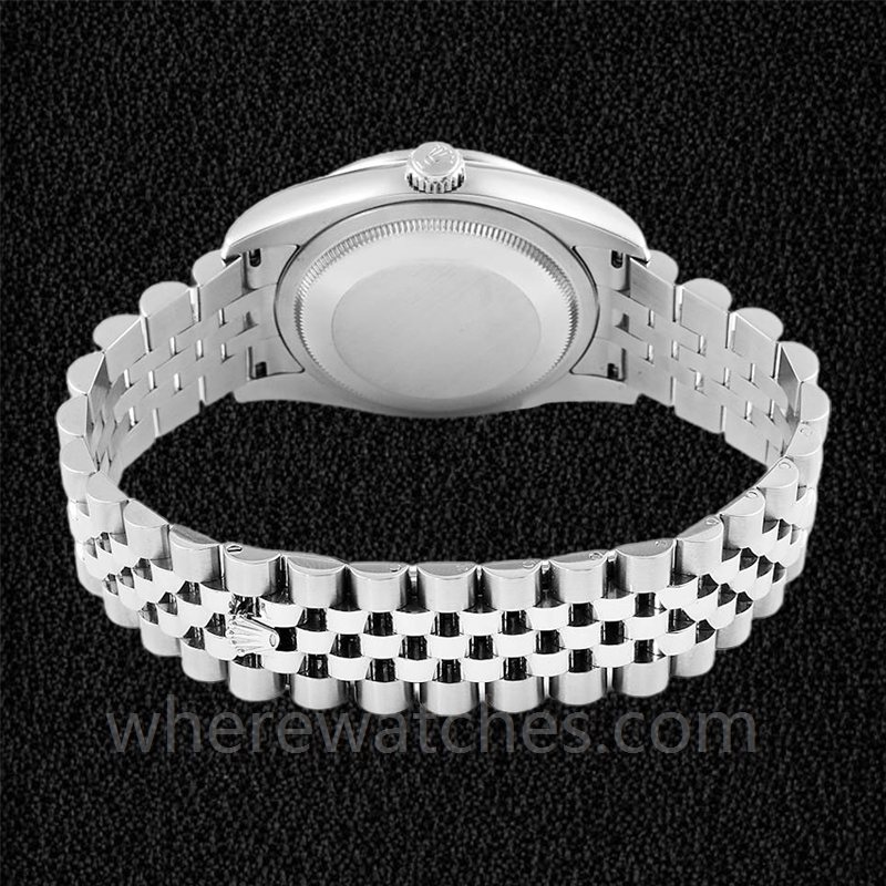 Rolex Datejust Pour des hommes 116244BFAJ Bracelet Argenté Cadran fleuri en bronze – Image 4