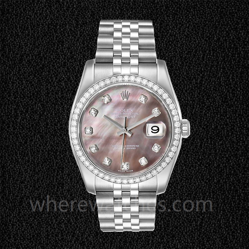 Rolex Datejust Pour des hommes 116244BKMDJ Nacre Argenté – Image 2