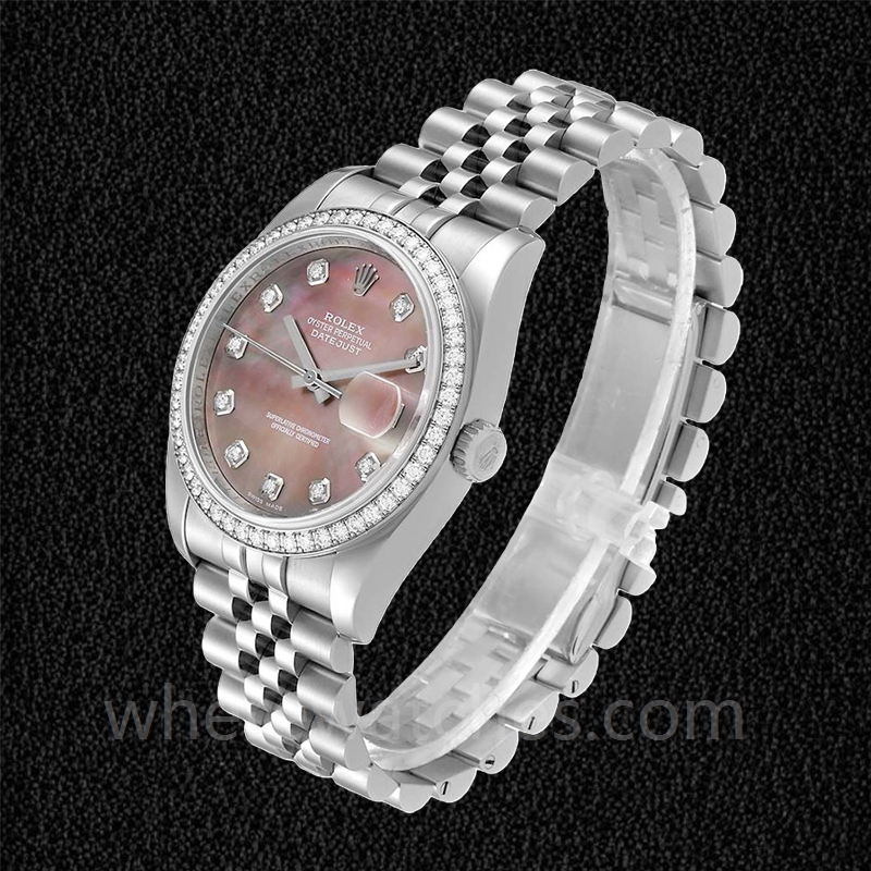 Rolex Datejust Pour des hommes 116244BKMDJ Nacre Argenté – Image 3