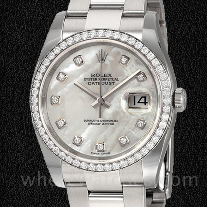 Rolex Datejust Pour des hommes 116244MDO 36mm Argenté Oysterlock