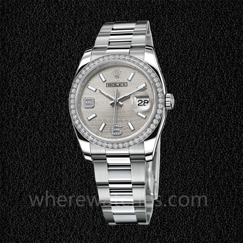 Rolex Datejust 116244SWDAO Pour des hommes Automatique Cadran Vague d'Argent Oysterlock – Image 2