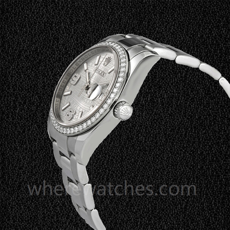 Rolex Datejust 116244SWDAO Pour des hommes Automatique Cadran Vague d'Argent Oysterlock – Image 3