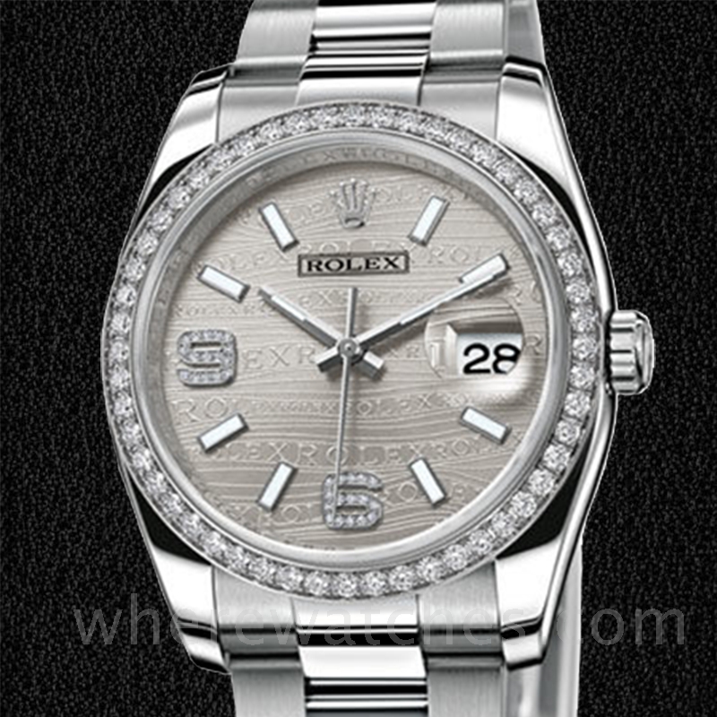 Rolex Datejust 116244SWDAO Pour des hommes Automatique Cadran Vague d'Argent Oysterlock