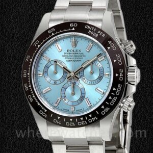Rolex Daytona Pour des hommes 116506IBLDO Argenté Cadran Bleu Glace Bracelet 40MM