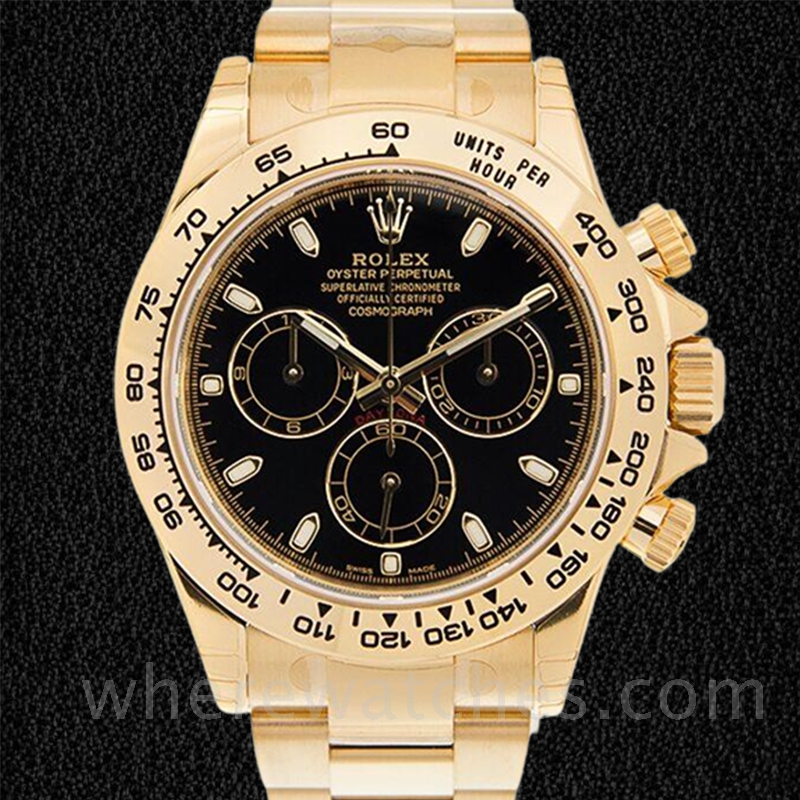 Rolex Daytona Pour des hommes 116508BKSO Cadran Noir Or jaune