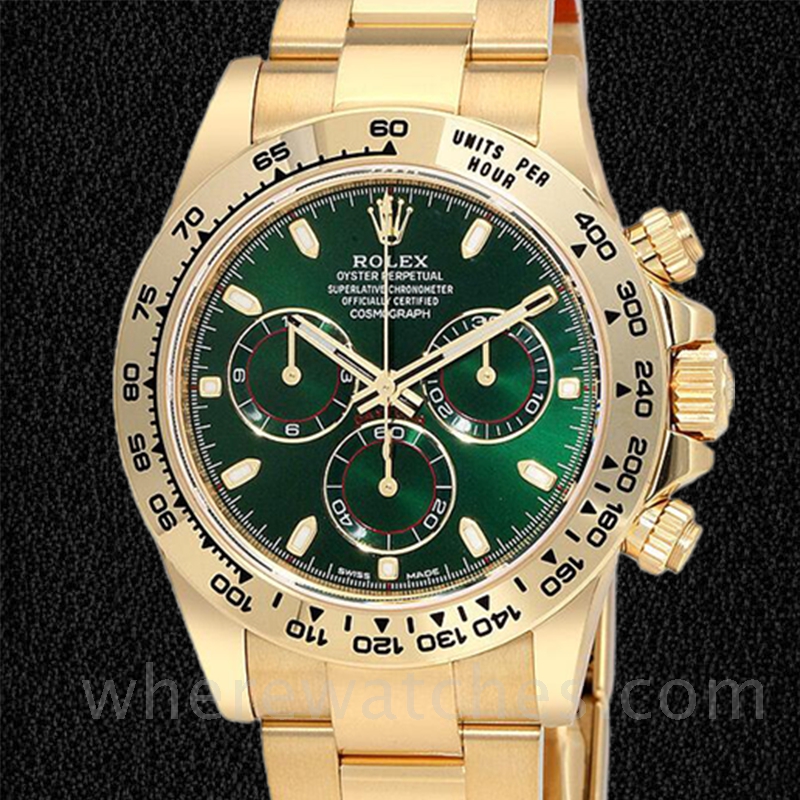 Rolex Daytona 116508GRSO Pour des hommes 40mm Bracelet Cadran vert