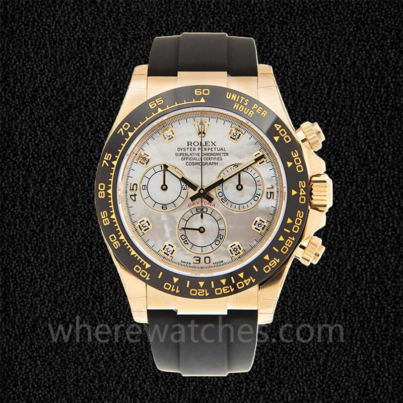 Rolex Daytona 116518MDR Pour des hommes élastique Cadran en nacre Automatique – Image 2