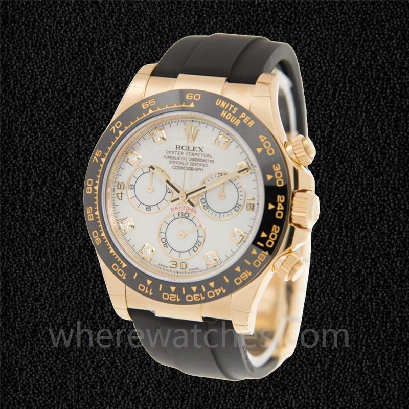 Rolex Daytona 116518MDR Pour des hommes élastique Cadran en nacre Automatique – Image 3